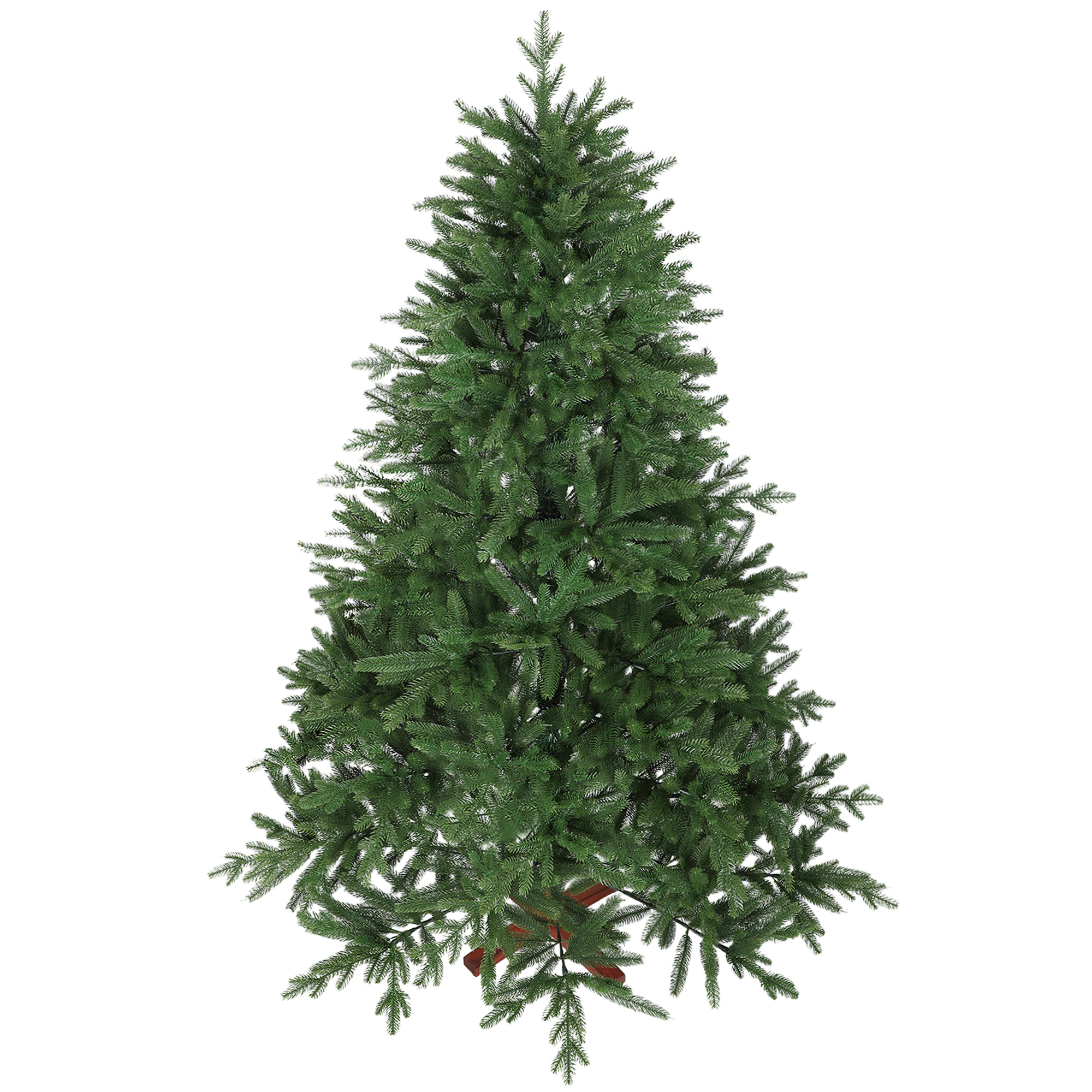 Künstlicher Weihnachtsbaum, realistisches Aussehen, klappbare Zweige, Holzsockel Künstlicher Weihnachtsbaum, realistisches Aussehen, klappbare Zweige, Holzsockel
