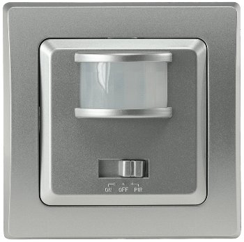 DELPHI Bewegungsmelder 160°, silber, LED geeignet, 250V~, Unterputz, 2-Draht DELPHI Bewegungsmelder 160°, silber, LED geeignet, 250V~, Unterputz, 2-Draht