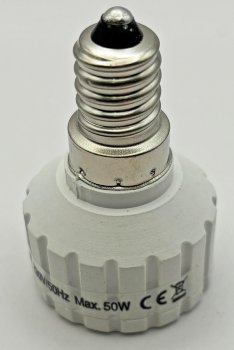 Lampensockel-Adapter, Keramik, E14 auf GU10