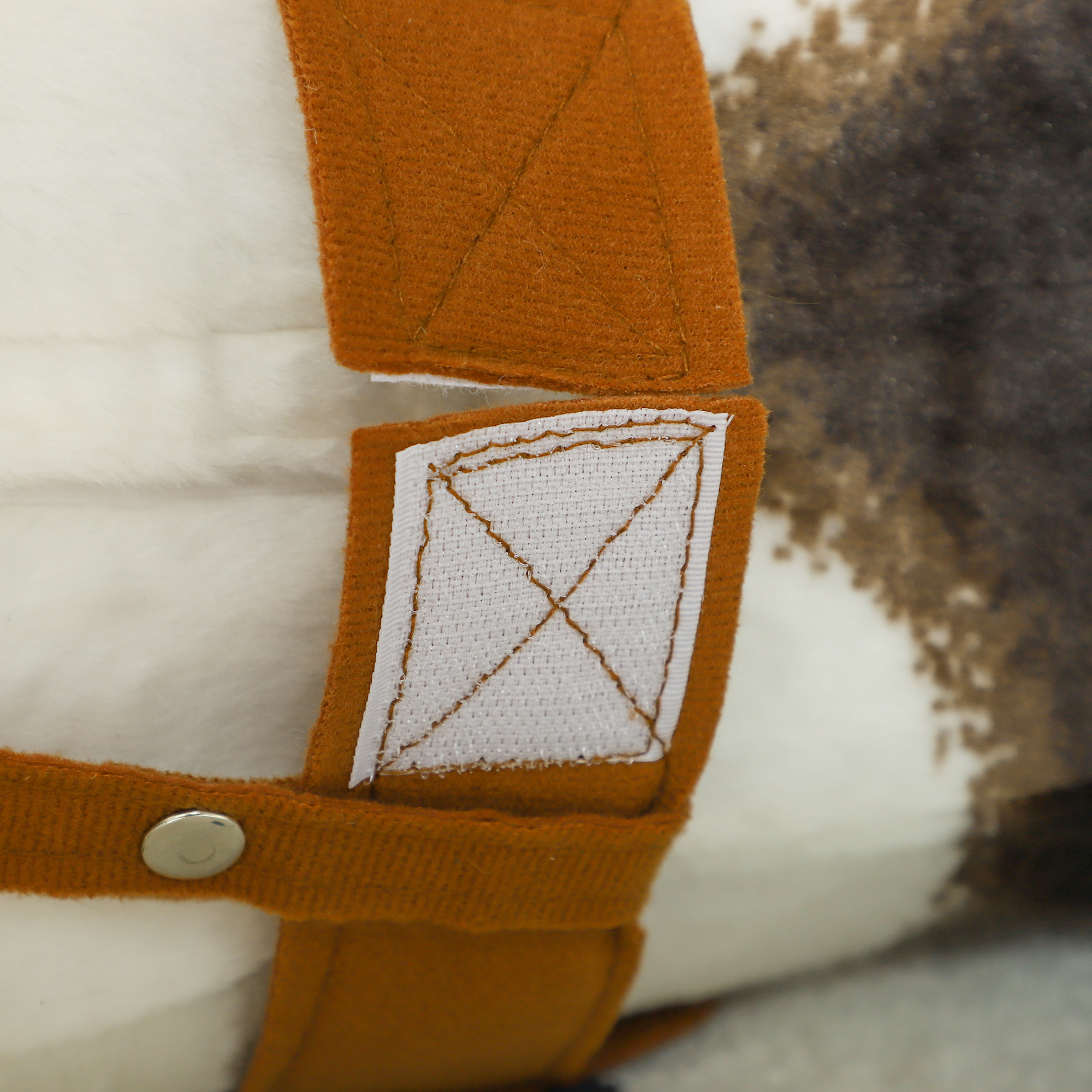 Schaukelpferd mit Soundeffekten, weiches Fell, für 3-8 Jahre, 85 x 28 x 60 cm, Braun/Cremeweiß