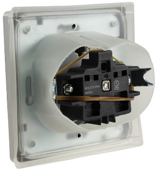 MILOS Schutzkontakt-Steckdose IP44, 250V~/ 16A, inkl. Rahmen, UP, weiß matt