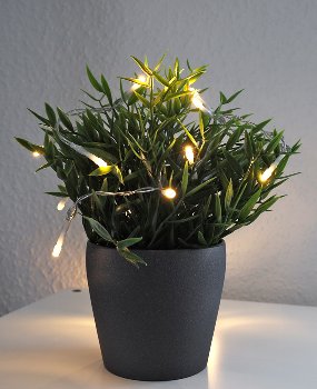 LED Batterie-Lichterkette "CT-BK20" 2m, warmweiß, transp. Kabel, 20 LEDs