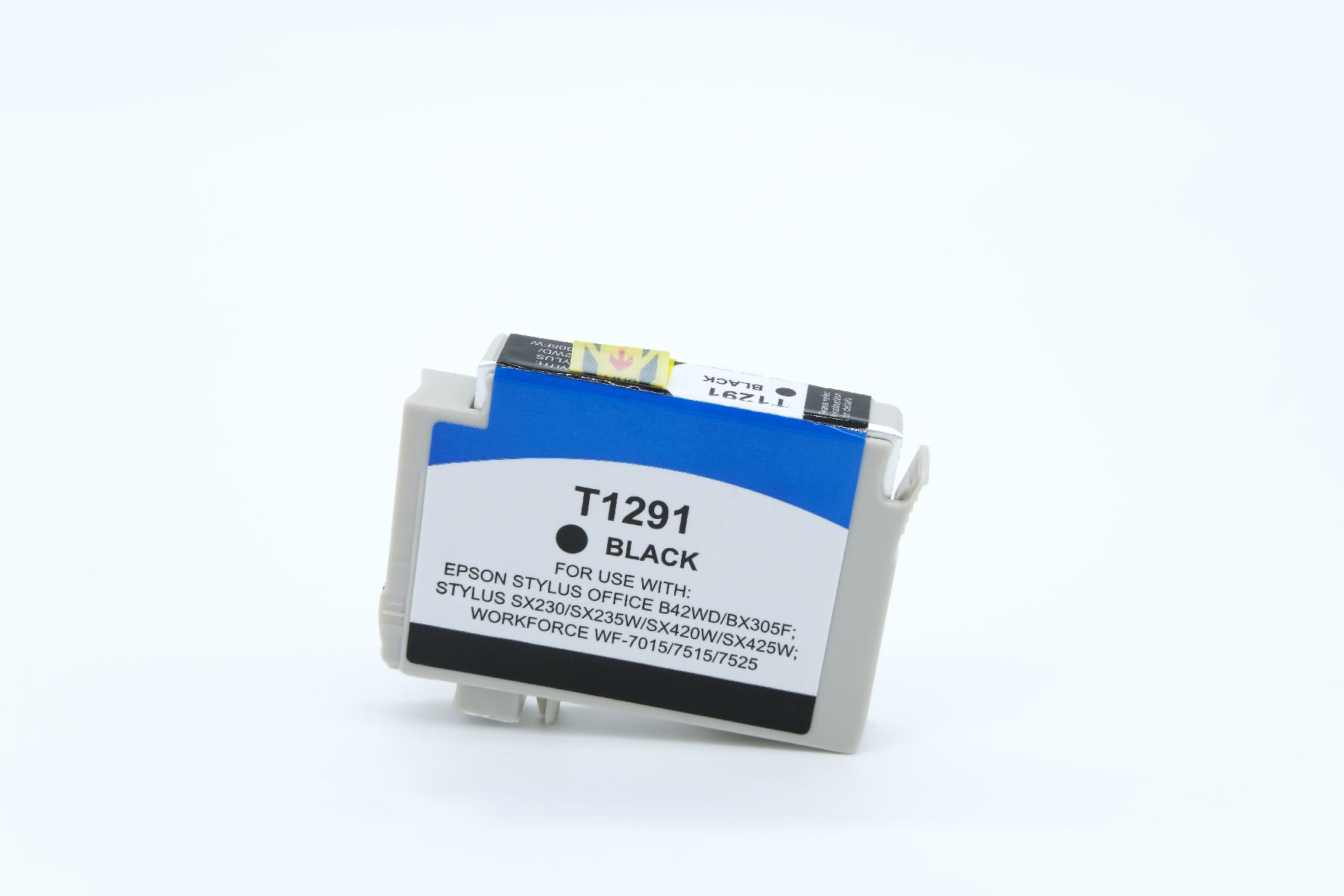 T1291 alternativ Tinte schwarz für Epson / C13T12914010 / 11,2ml T1291 alternativ Tinte schwarz für Epson / C13T12914010 / 11,2ml