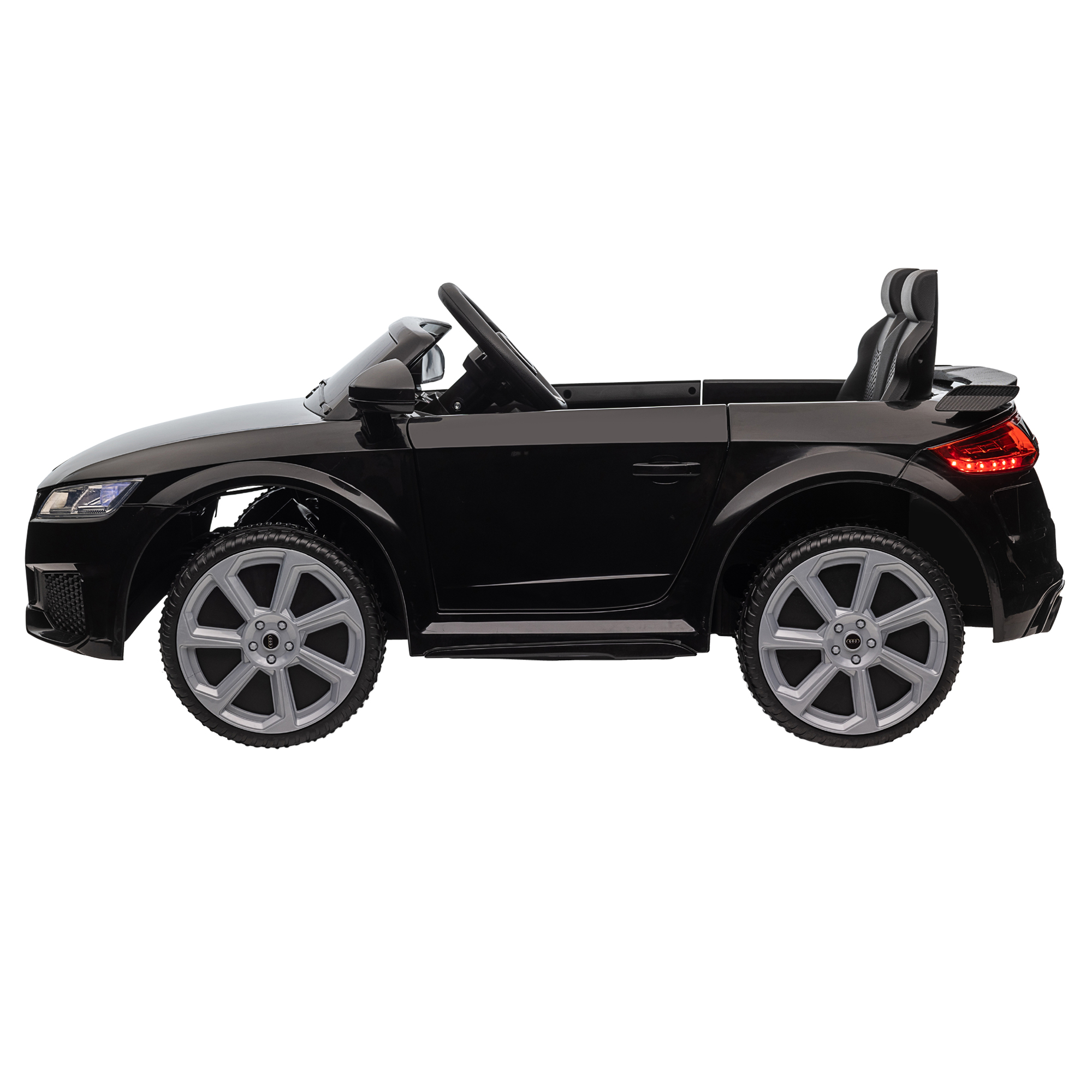 Kinder-Elektroauto Audi, mit 2,4G Fernbedienung, Musik, Hupe, LED, USB, für Kinder 3-5 Jahre, Schwarz