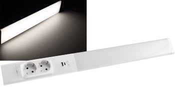 LED Unterbauleuchte "Arusha", weiß, USB A+C PD, 60cm, Licht neutralweiß LED Unterbauleuchte "Arusha", weiß, USB A+C PD, 60cm, Licht neutralweiß