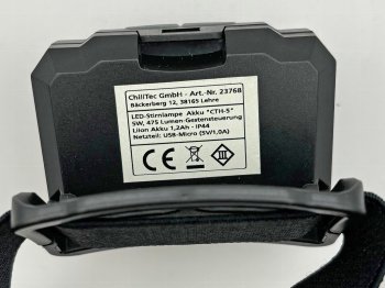 LED-Stirnlampe mit Akku "CTH-5" IP44, 5W, 375 Lumen, mit Gestensteuerung