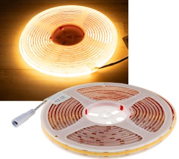 LED-Stripe "CLS-COB V2" 5m, warmweiß, 12V, 48W, 4543 Lumen LED-Stripe "CLS-COB V2" 5m, warmweiß, 12V, 48W, 4543 Lumen