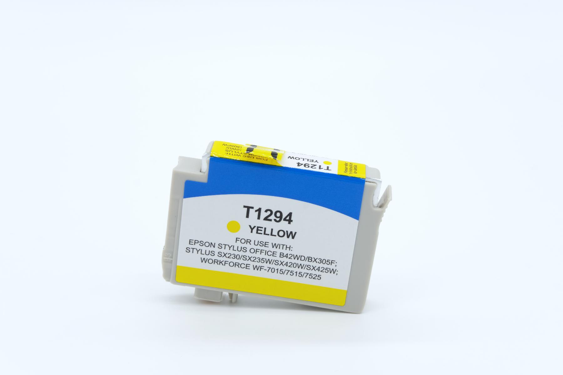 T1294 alternativ Tinte gelb für Epson / C13T12944010 / 7ml T1294 alternativ Tinte gelb für Epson / C13T12944010 / 7ml