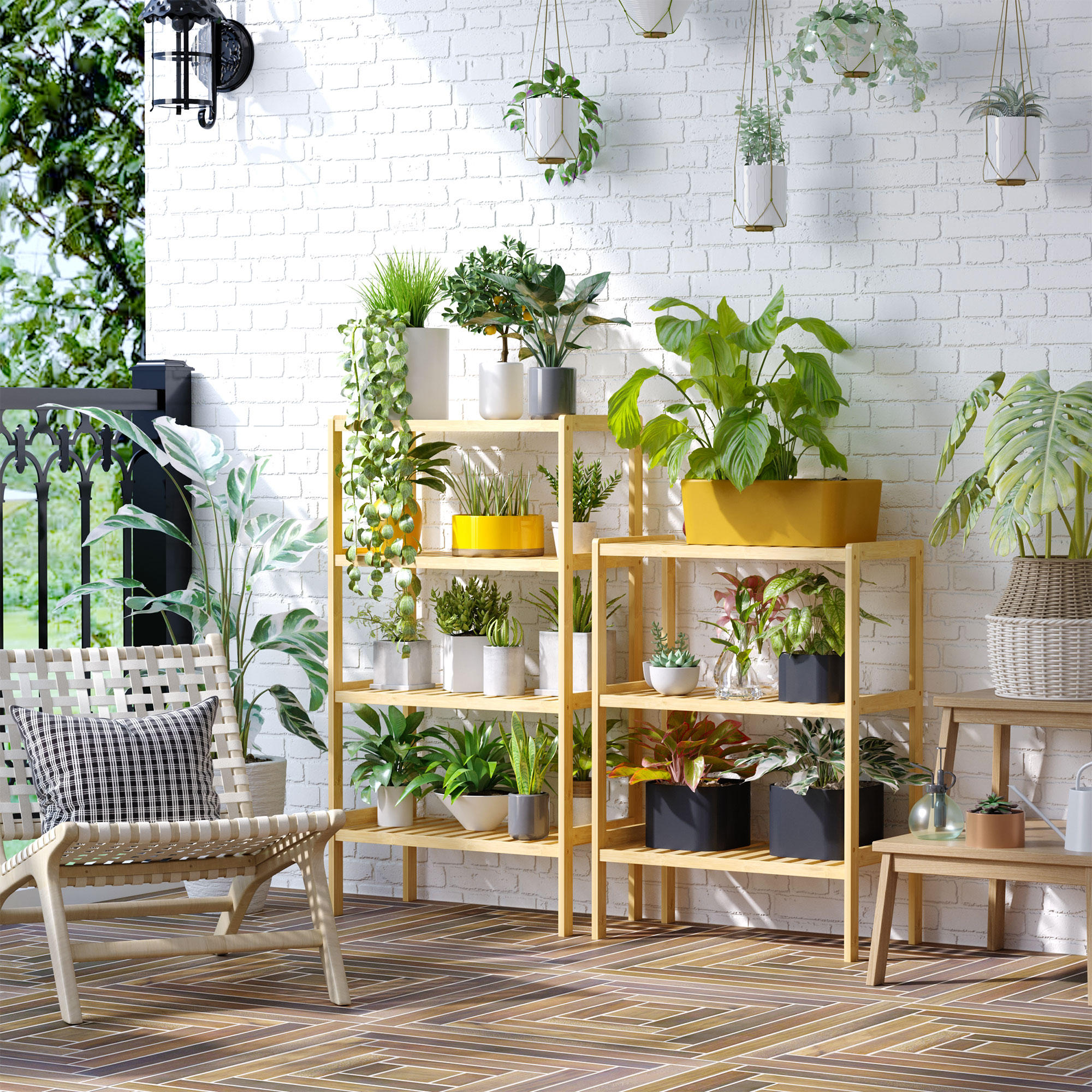 Regal Bambusregal 3 Regalböden, Bambus  62 cm x 33 cm x 80 cm, Natur