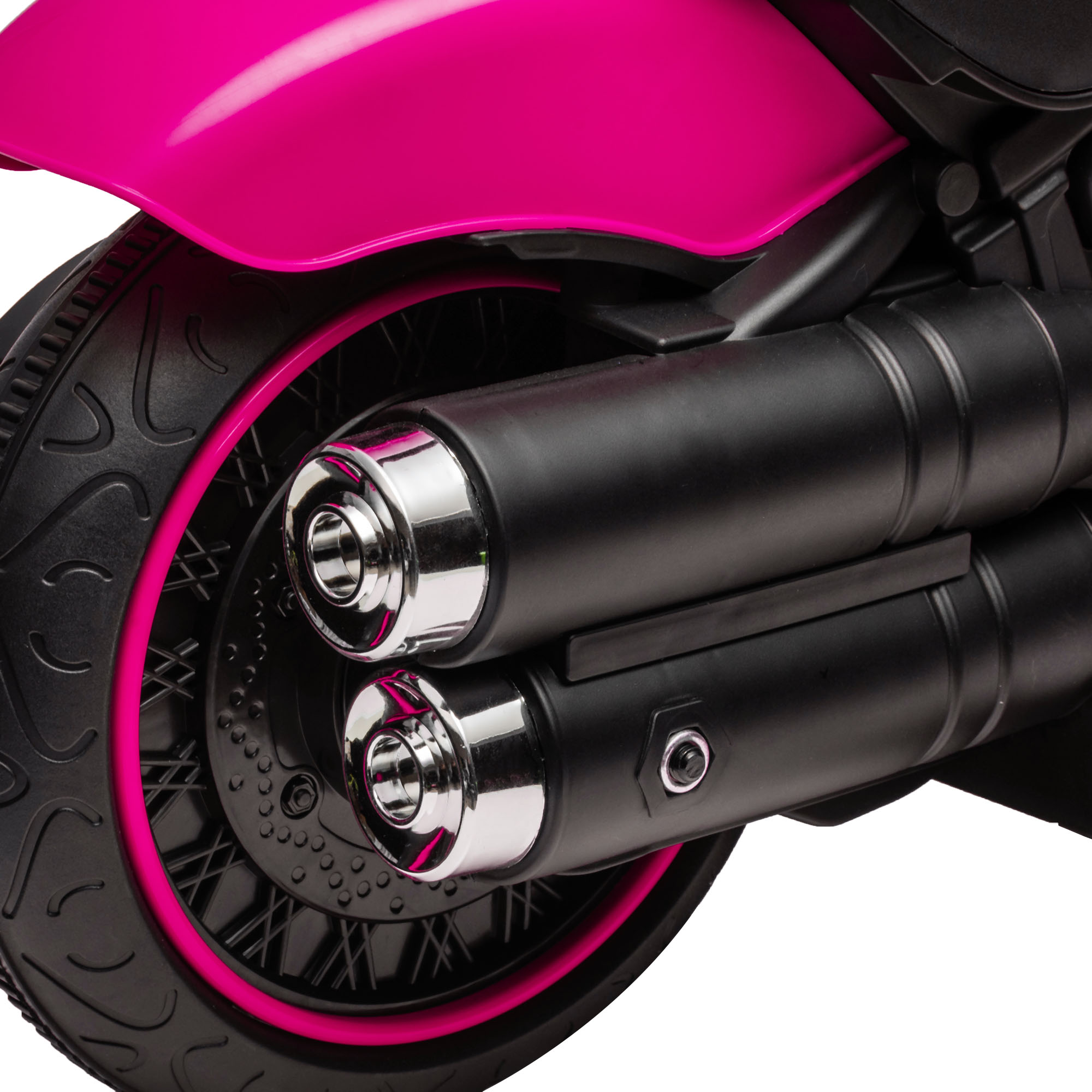 Elektro-Kindermotorrad mit Stützrädern, Scheinwerfer, 1,5 bis 3 km/h, für Kinder 1,5 bis 3 Jahren, pink