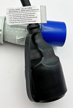 CEE auf Schutzkontakt-Kupplung 0,35m, 230V, Adapter für Wohnwagen, Camping