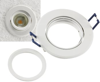 Einbaustrahler "CTE-84R WS" Rund Ø84mm, Einbau Ø68mm, neigbar, Clip Ring Einbaustrahler "CTE-84R WS" Rund Ø84mm, Einbau Ø68mm, neigbar, Clip Ring