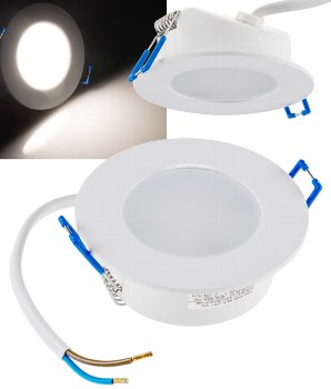LED-Einbauleuchte "Flat-30 FR-R" 4200K, Ø85x30mm, 5W, 500lm, IP44, rund, weiß LED-Einbauleuchte "Flat-30 FR-R" 4200K, Ø85x30mm, 5W, 500lm, IP44, rund, weiß