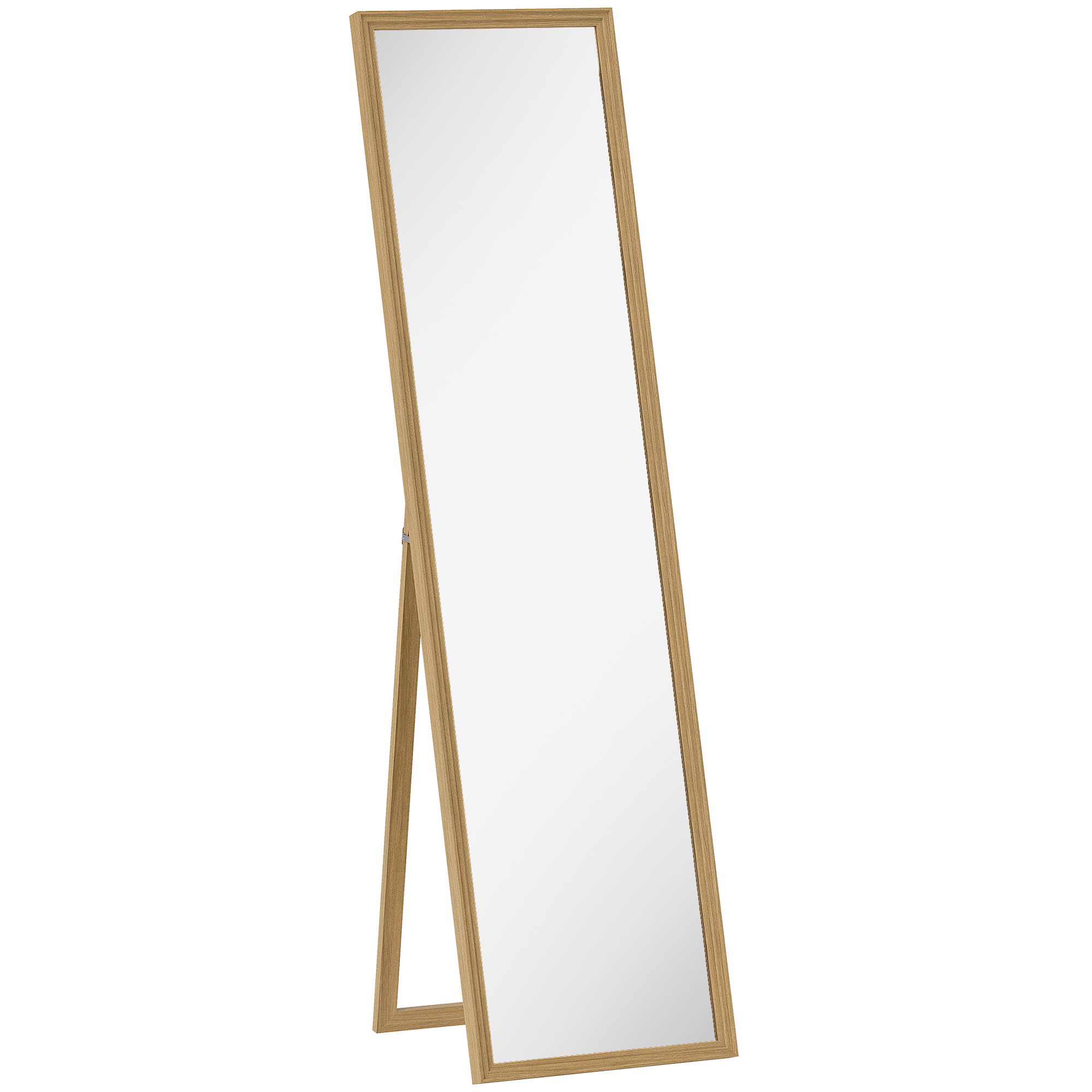 Ganzkörperspiegel mit Ständer, freistehend, 40 cm x 150 cm, Natur