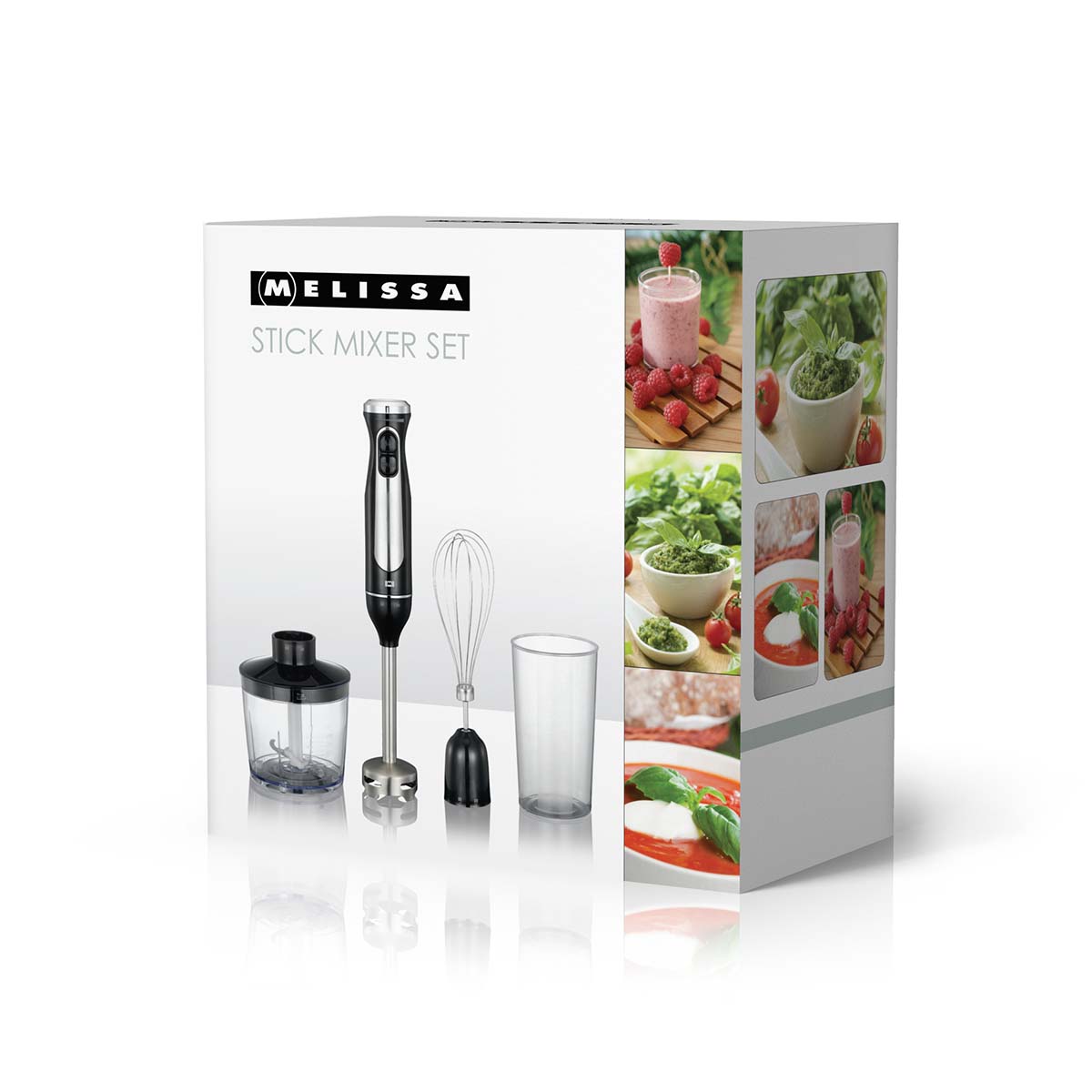 Stabmixer mit Zerkleinerer Schneebesen Tasse 600W schwarz / Edelstahl