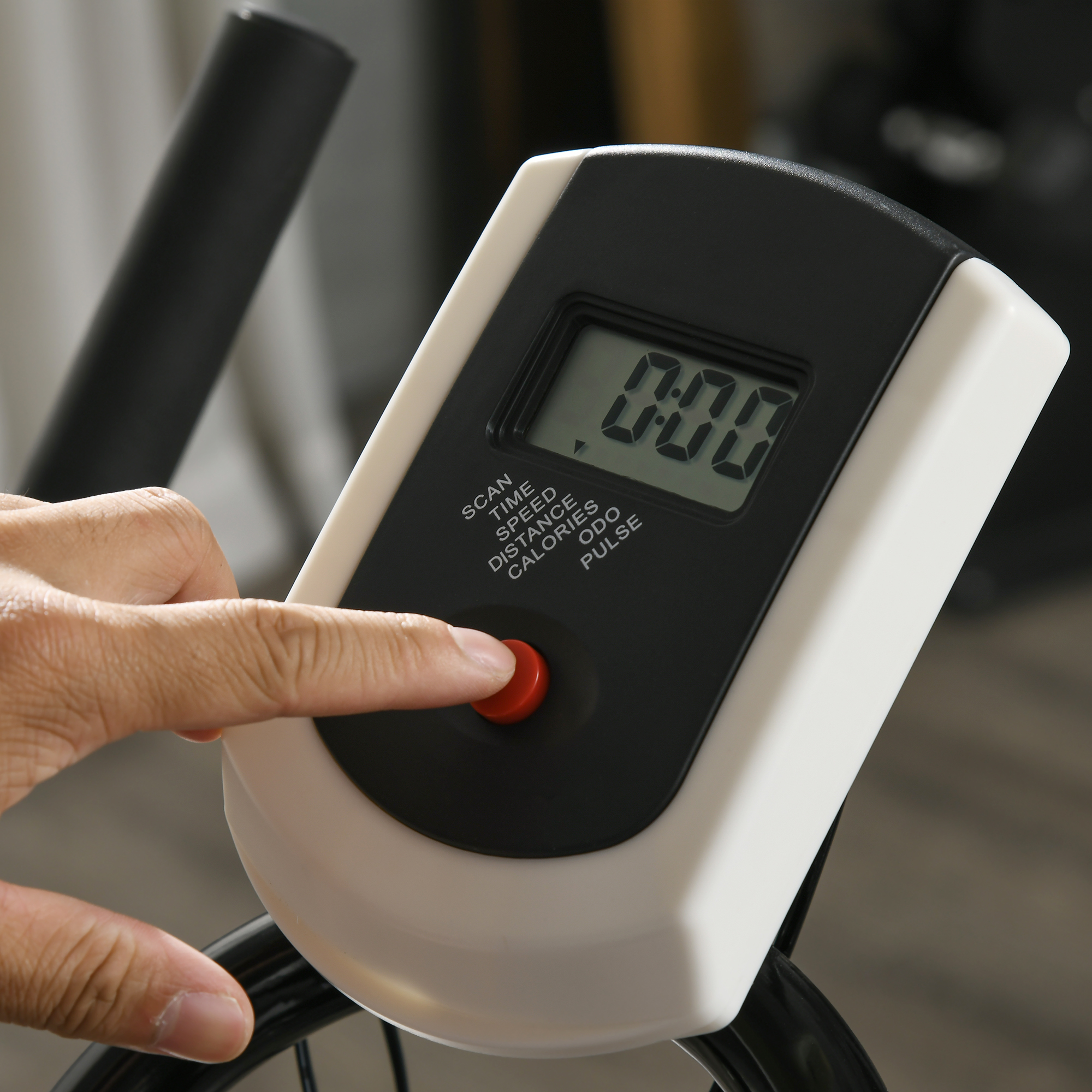 Heimtrainer, leise, anpassbarer Widerstand, Pulssensor, Monitor, Blau