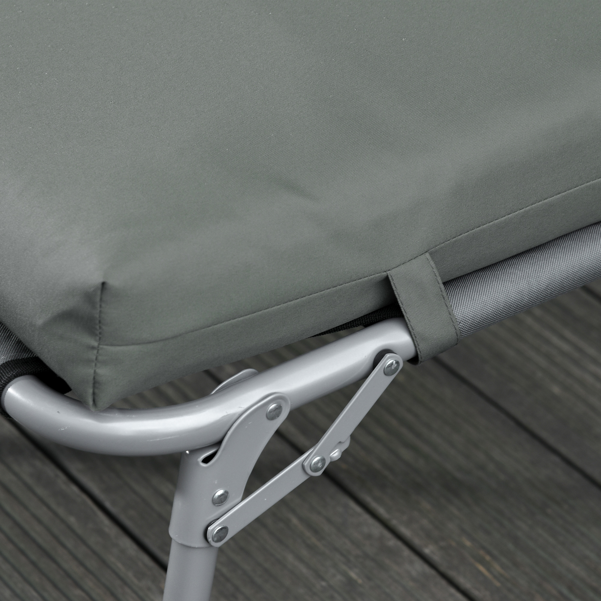 2er Set Auflage für Sonnenliege, Liegenauflage für Gartenliege extra dick 8cm Polsterauflage Dunkelgrau NUR Kissen