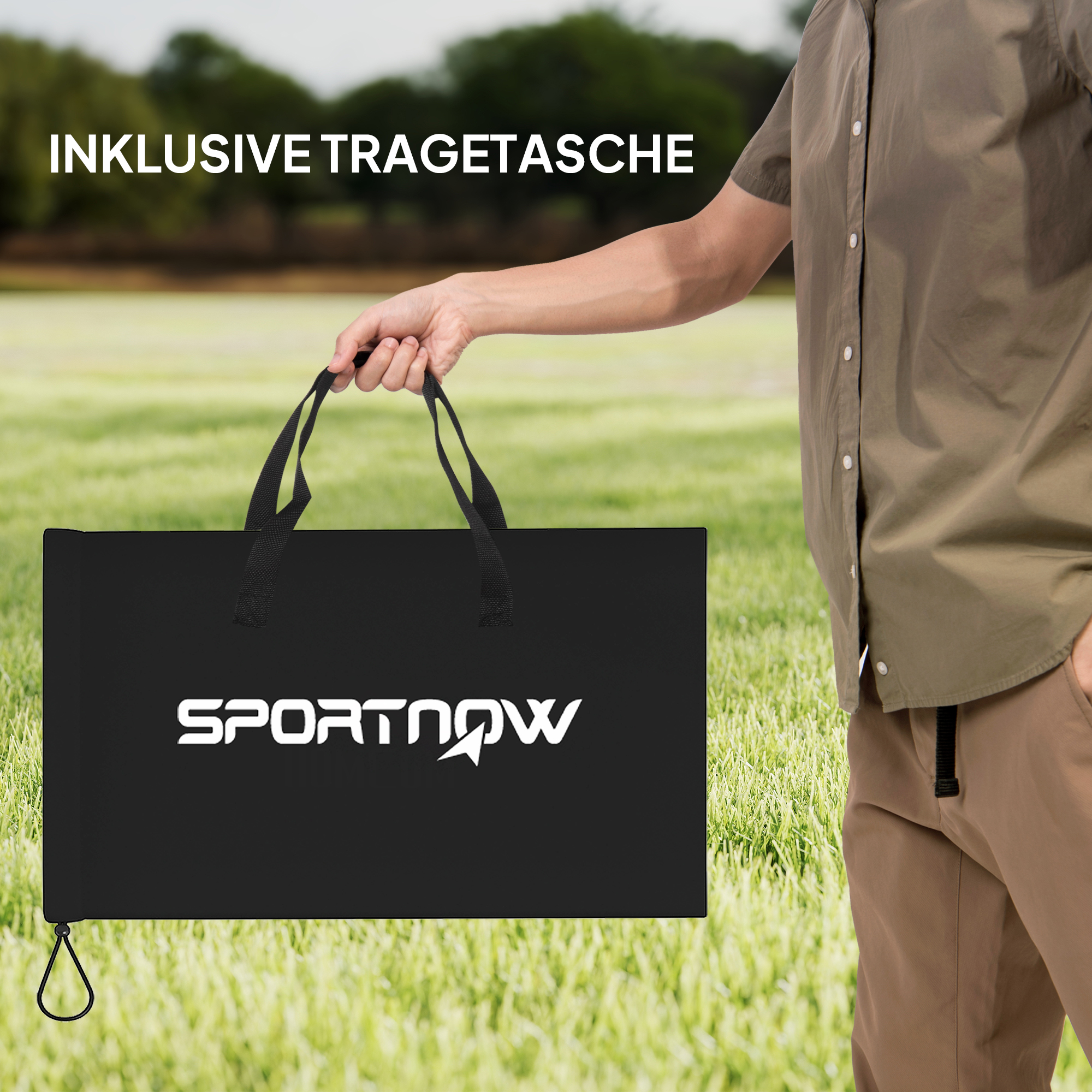 Roundnet Set Spieleset mit Spielnetz 3 Bällen Tragetasche Ballpumpe Spikeball Set Ø92 x 20 cm Gelb