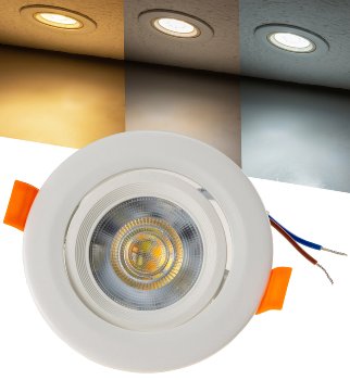 LED-Einbauleuchte "Flat-36 CCT", 5W, 3000/4000/6500K, schwenkbar LED-Einbauleuchte "Flat-36 CCT", 5W, 3000/4000/6500K, schwenkbar