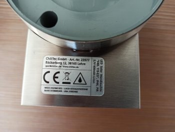 LED Solar Wandleuchte "SWL 119-ES", PIR Bewegungsmelder, IP44, Edelstahl