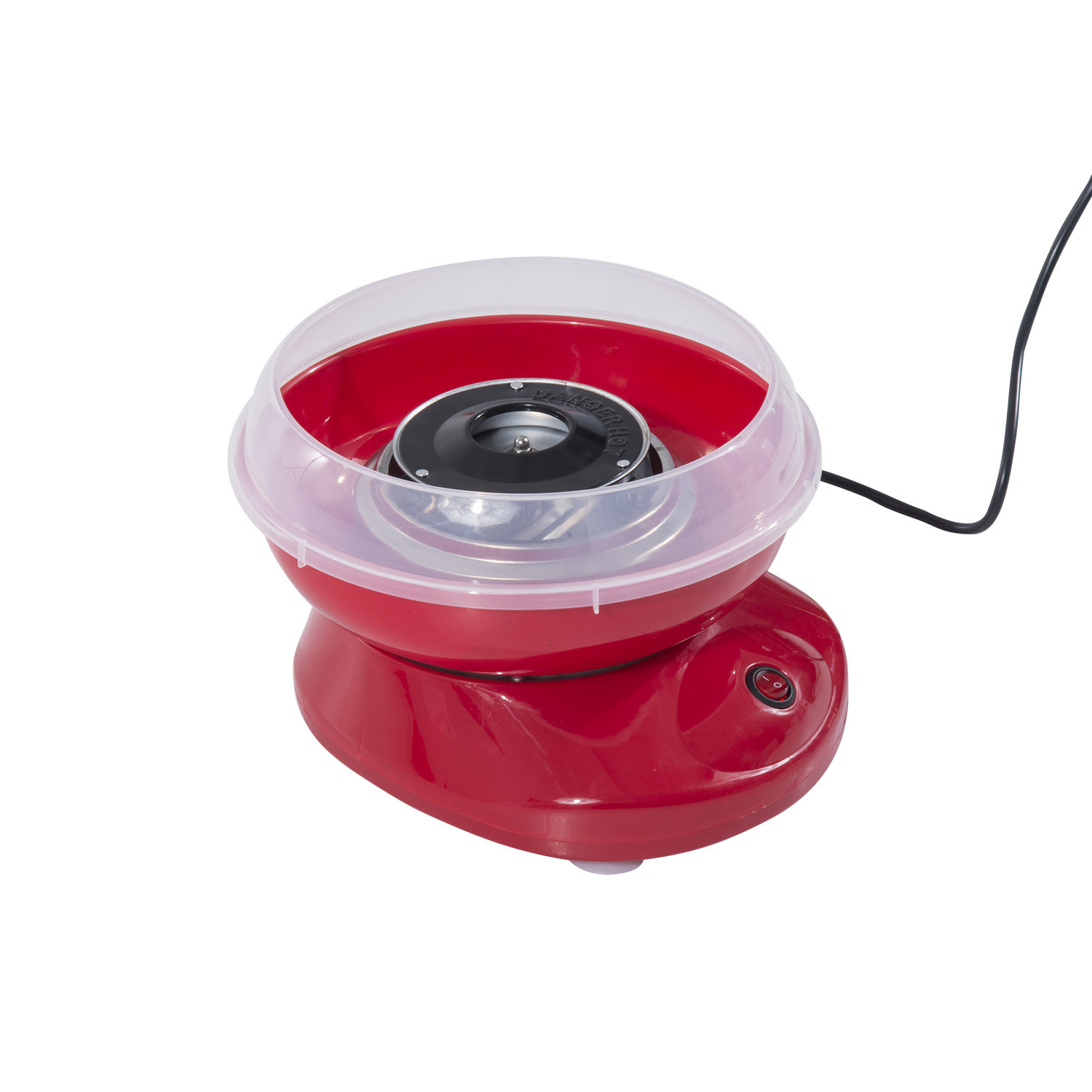 Zuckerwattemaschine, einfach zu bedienendes Zuckerwattegerät, für Erwachsene und Kinder, Edelstahl, PP, Rot