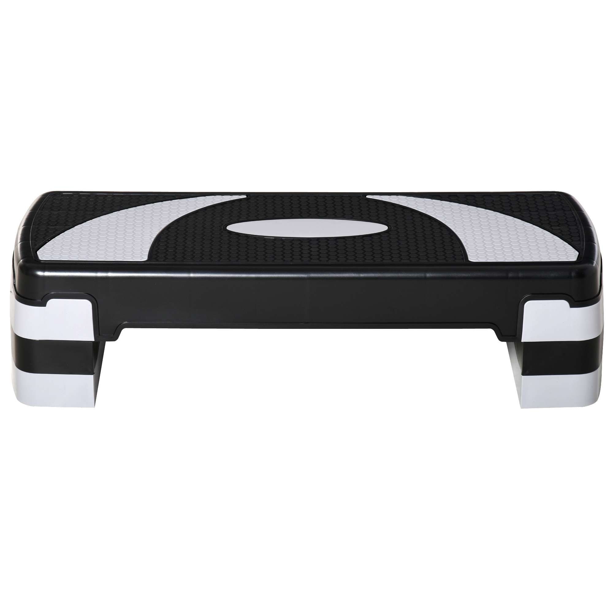 Aerobic-Stepper 3-stufig höhenverstellbar 80 x 31 x 20 cm Schwarz+Grau