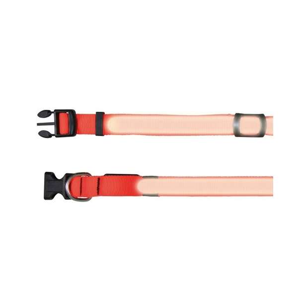 Trixie Flash Halsband - Signalorange - L-XL: 55-70 cm Trixie Flash Halsband - Signalorange - S-M: 30-40 cm