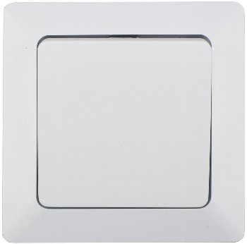 MILOS Taster, weiß matt, 0-250V~/ 10A, inkl. Rahmen, UP
