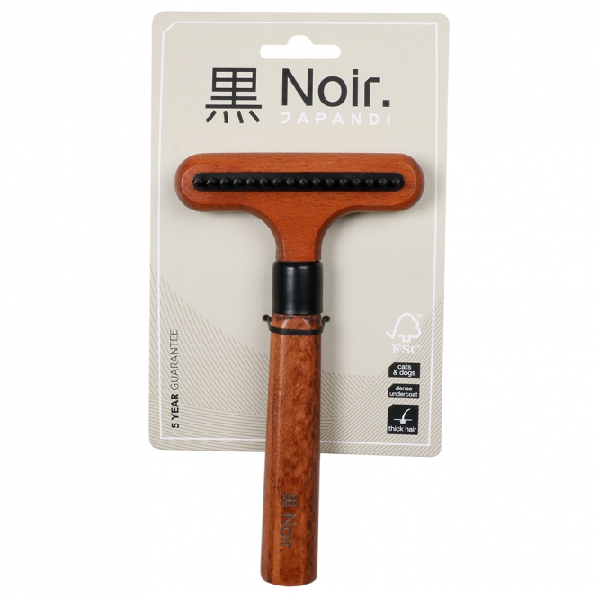EBI Noir Japandi Entwirrungsharke mit rotierenden Zinken EBI Noir Japandi Entwirrungsharke mit rotierenden Zinken
