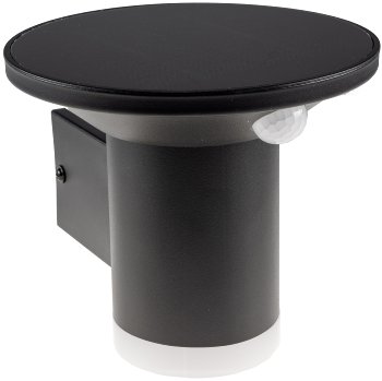 LED Solar Wandleuchte "SWL-AS500", IP44, warmweiß 3000K, PIR Sensor