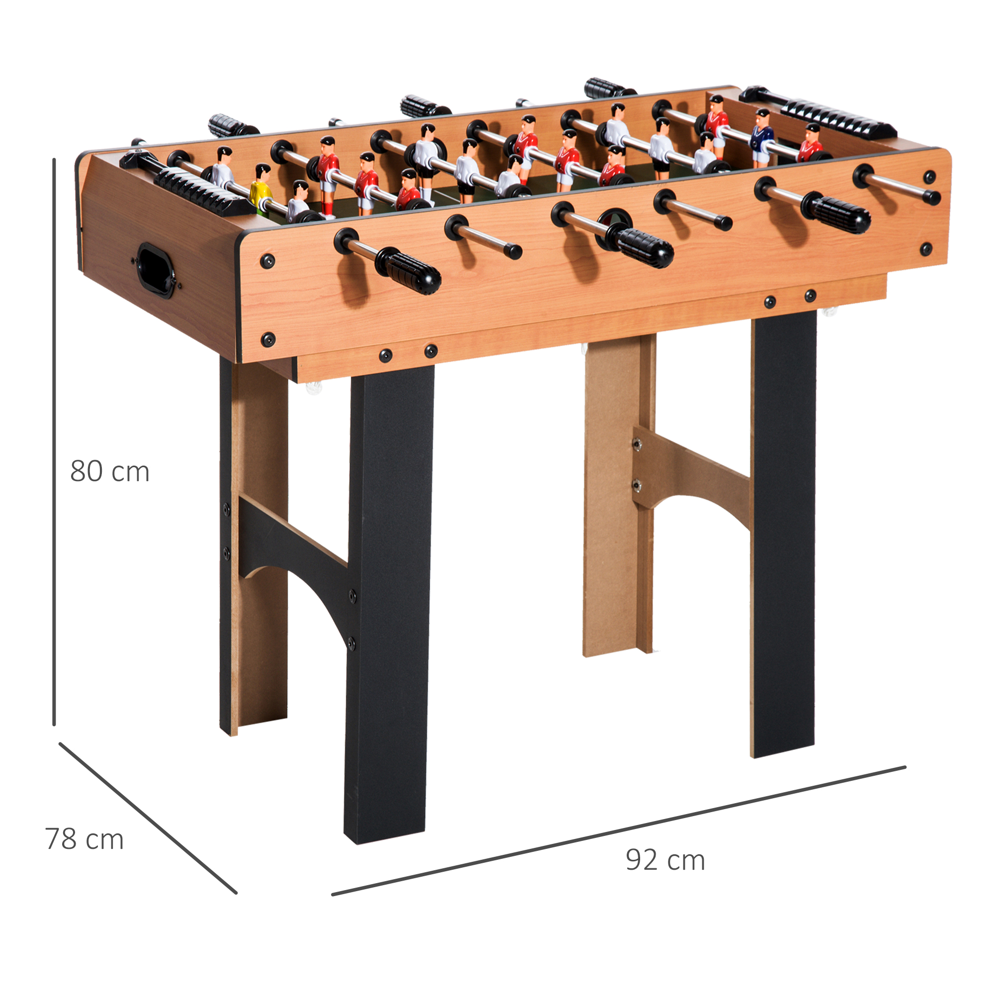 2-in-1 Tischkicker, Multispieltisch 4 in 1, kompakt, inkl, Spielaccessoires, 92 x 78 x 80 cm