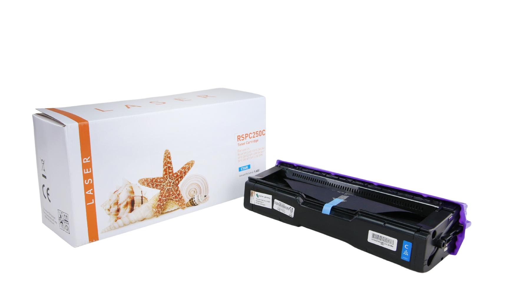 SPC250C alternativ Toner cyan für Ricoh / 407544 / 1.600 Seiten
