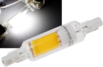 LED Strahler R7s "Glas RS78", 360°, 510lm, 78mm, 4000k / neutralweiß LED Strahler R7s "Glas RS78", 360°, 510lm, 78mm, 4000k / neutralweiß