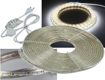 LED-Stripe "Ultra-Bright" 230V, 10m, 630 Lumen/Meter, weiß