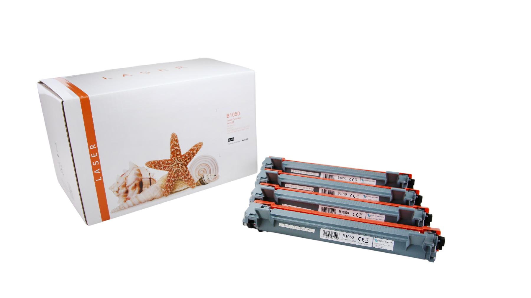 4er Set TN1050 alternativ Toner schwarz für Brother / TN1050 / 4x1.000 Seiten