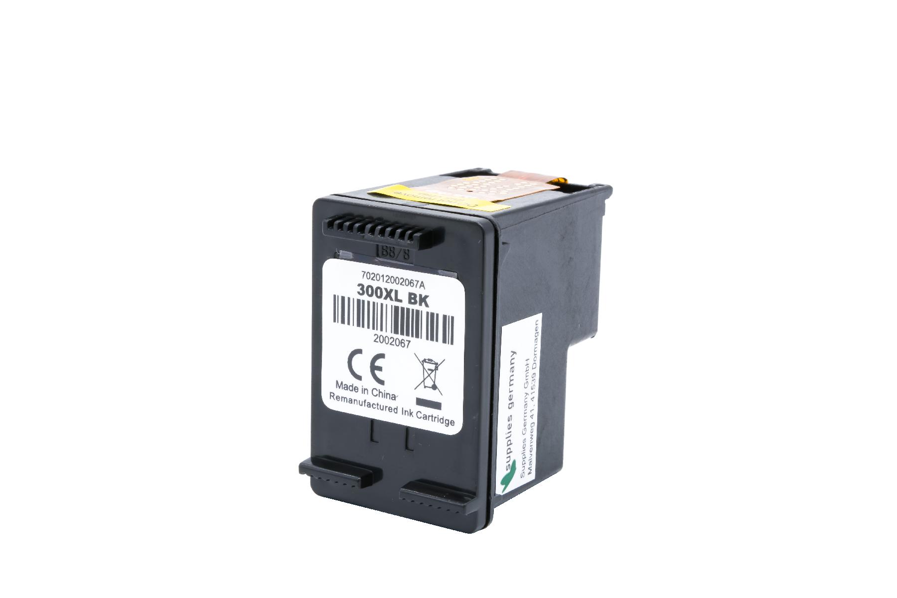 300XLBK alternativ Tinte black für HP / CC641EE / 16