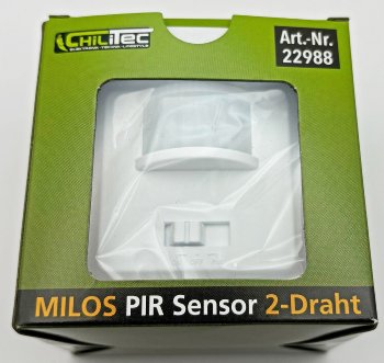 MILOS Bewegungsmelder 160°,weiß matt, LED geeignet,  250V~, Unterputz, 2-Draht