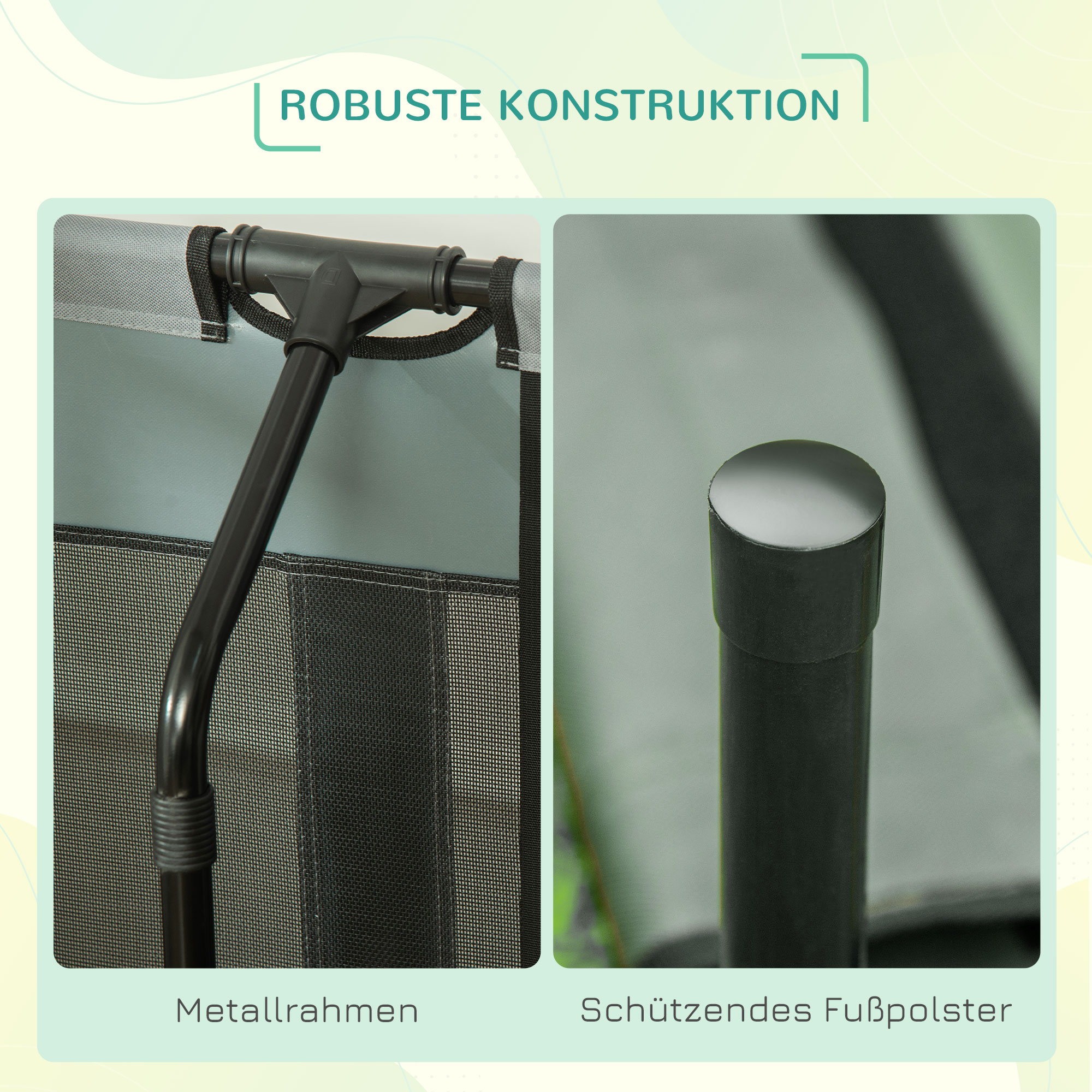 Erhöhtes Hundebett mit Baldachin, Haustierbett, Hundeliege outdoor mit Dach, Atmungsaktiv, Taftstoff für Camping Grau 122 x 92 x 108 cm