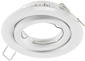 Decken-Einbaustrahler "SR90" weiß, schwenkbar, Ø98mm, für 50mm Lampen Decken-Einbaustrahler "SR90" weiß, schwenkbar, Ø98mm, für 50mm Lampen