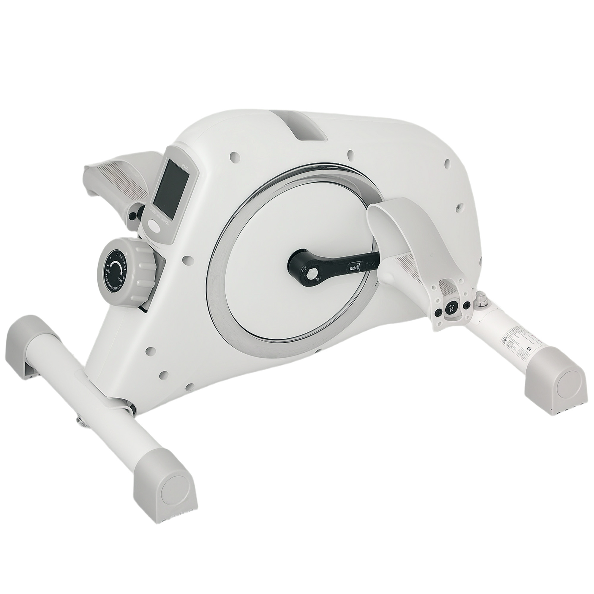 Mini-Heimtrainer, Unter-dem-Schreibtisch-Fußpedale, Arm- und Beinübungen, 8 Widerstandsstufen, Stahl, Weiß