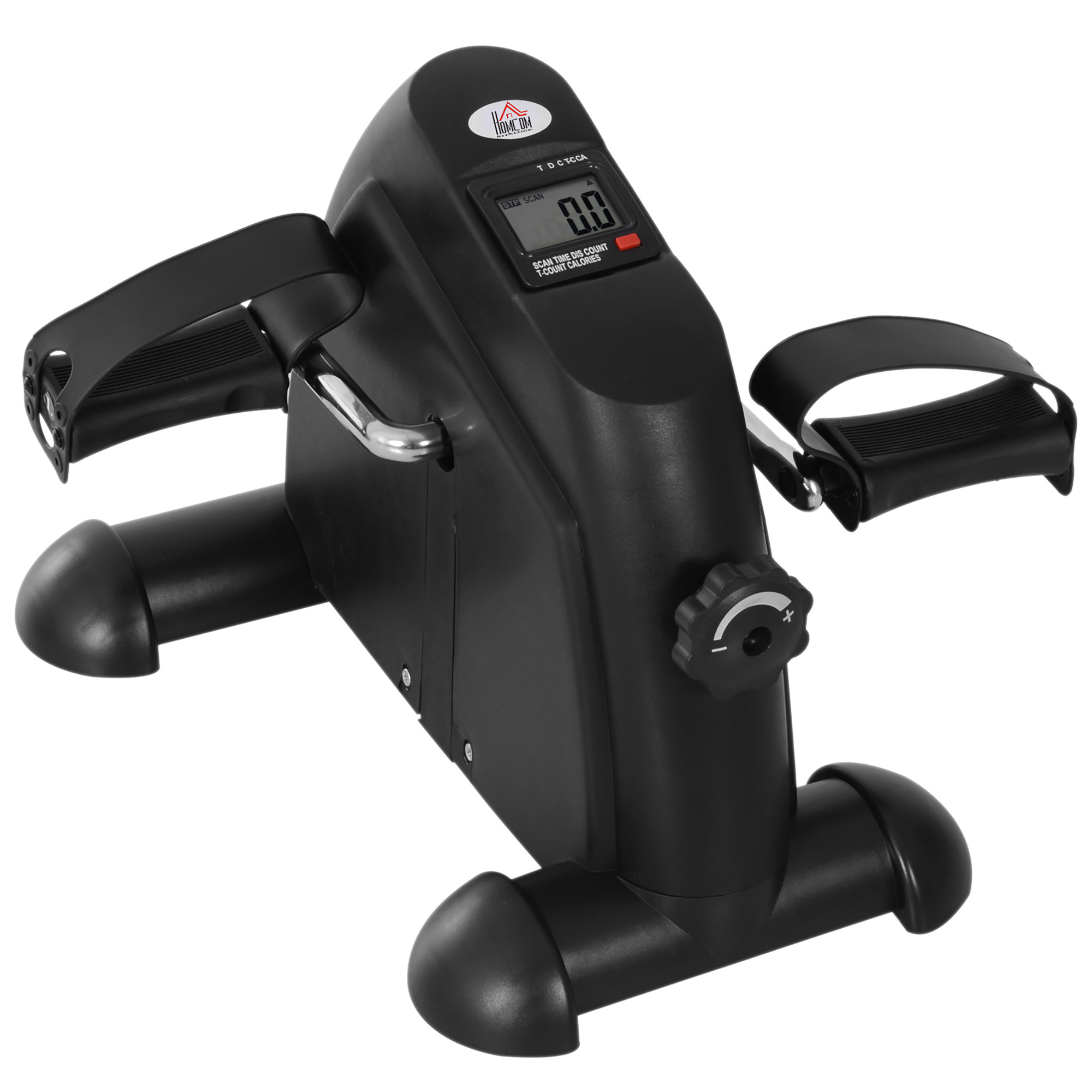 Mini Heimtrainer Arm-und Beintrainer Pedaltrainer für Senioren mit LCD-Display verstellbarer Widerstand Fitnessbike Hometrainer für Zuhause Heim Büro 35 x 40 x 31 cm Schwarz