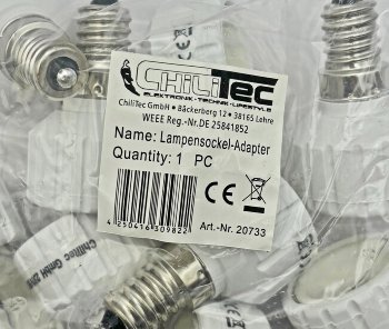 Lampensockel-Adapter, Keramik, E14 auf GU10