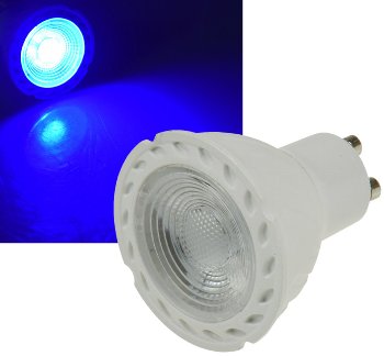 LED Strahler GU10 "LDS-50" blau, 38°, 230V/5W LED Strahler GU10 "LDS-50" blau, 38°, 230V/5W