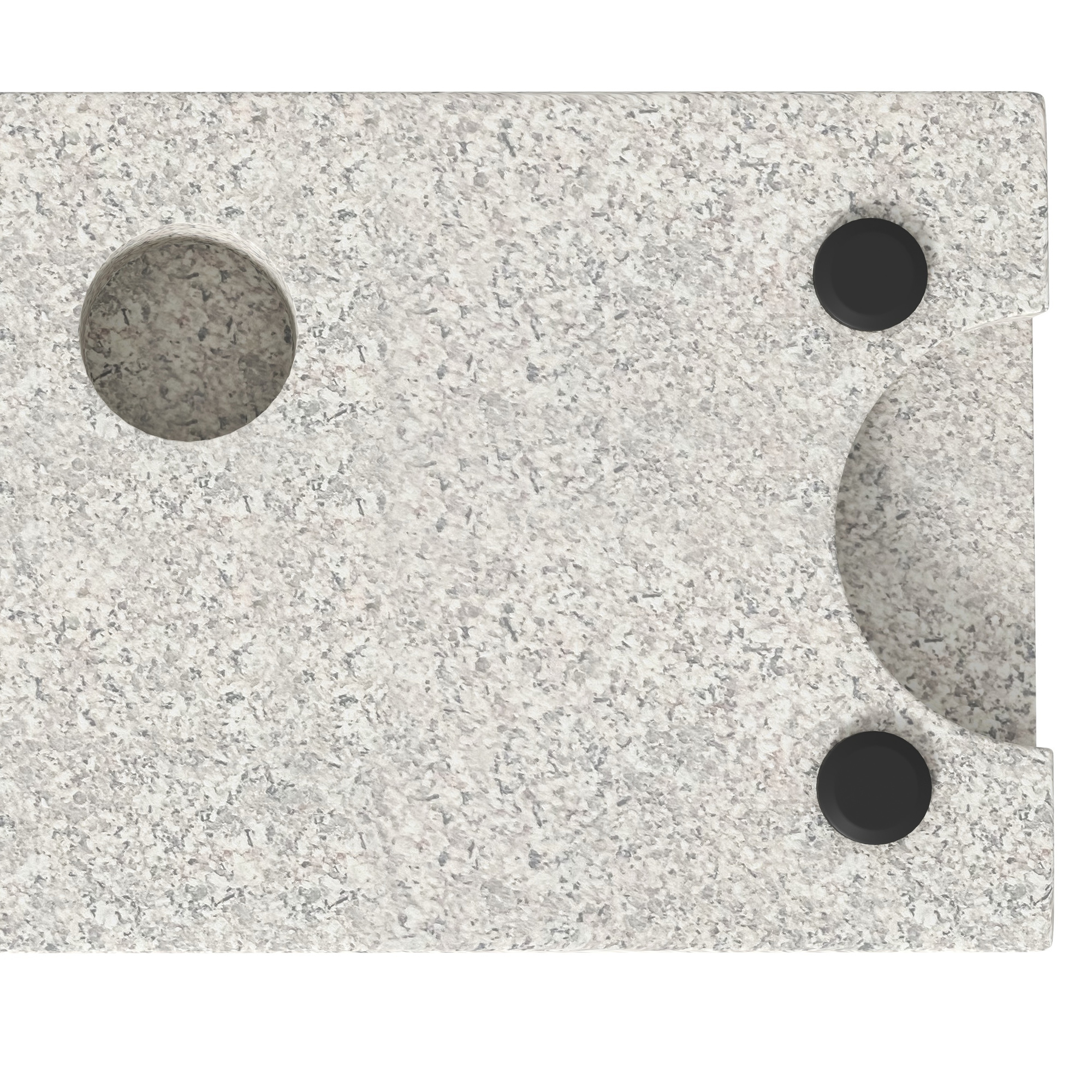 Sonnenschirmständer 25 kg, Schirmfuß aus Granit, für Schirmstöcke Ø32/38/48 mm, Grau