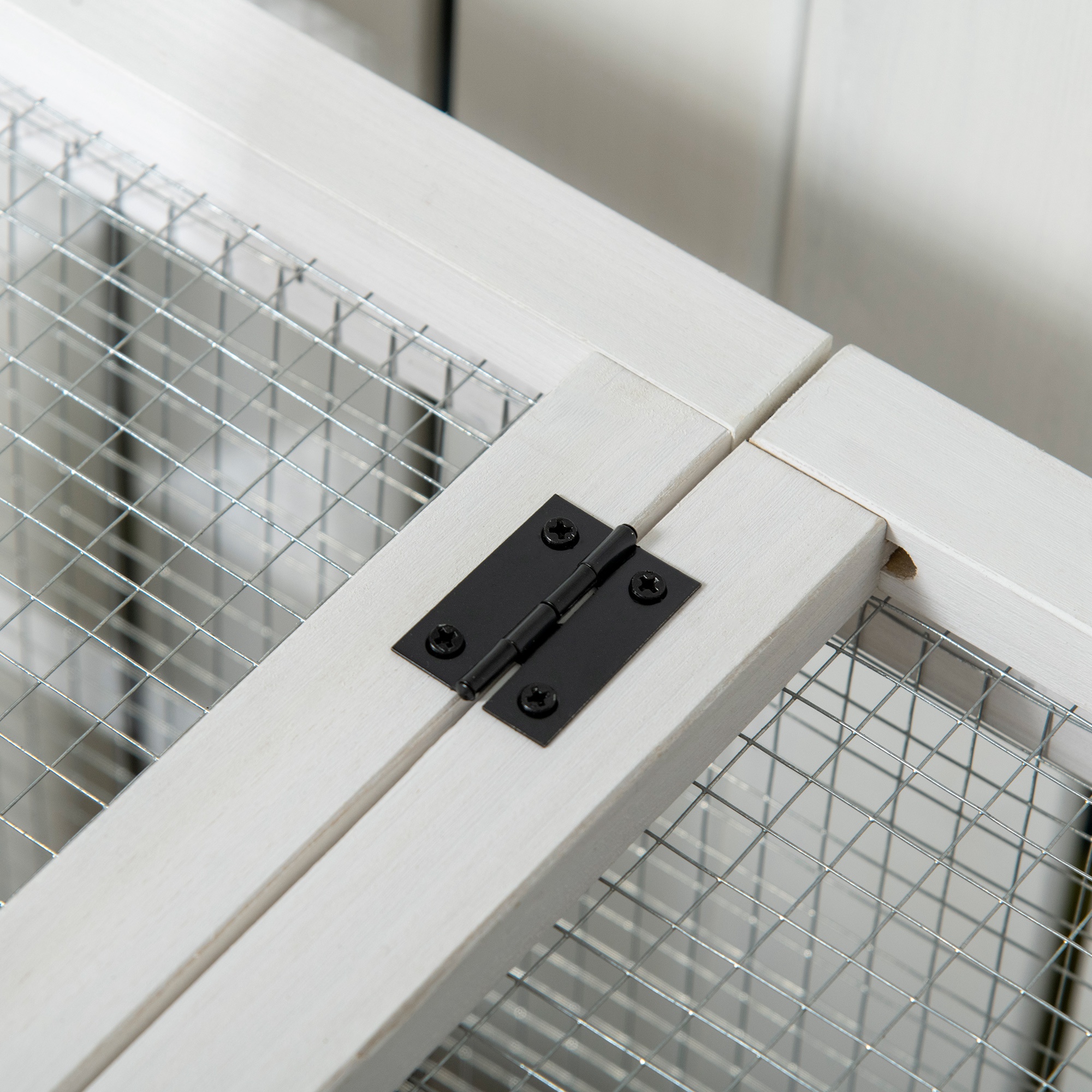 Kleintierstall für Zwergkaninchen, Meerschweinchen, mit Rädern, 108 x 58 x 73,5 cm, Kaffee