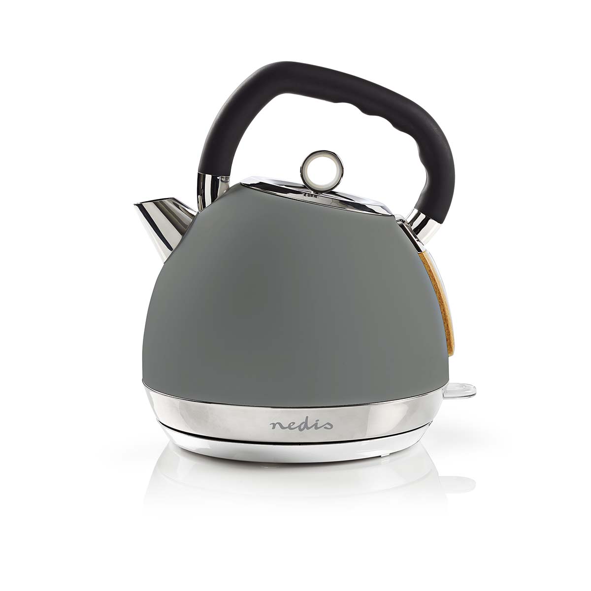 Wasserkocher | 1.8 l | Soft-Touch | Grau | Um 360 Grad drehbar | Verdecktes Heizelement | Strix Controller | Boil-dry protection