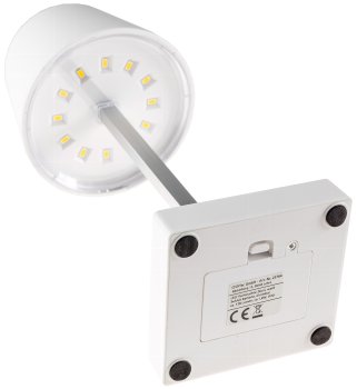 LED Tischleuchte 26cm, Weiß, 3xAA A Batterie, dimmbar, Licht warmweiß