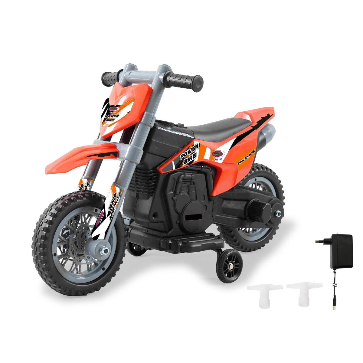 Kinderfahrzeug Motorrad Power Bike orange