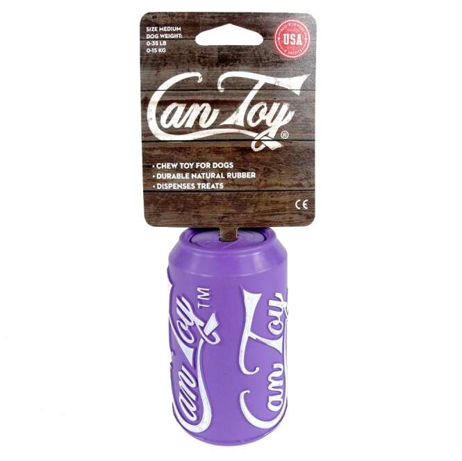 Can Toy Medium aus Naturkautschuk - made in USA - Lila Can Toy Medium aus Naturkautschuk - made in USA - Lila