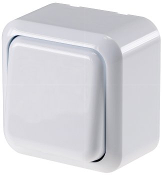 FASKO Wechsel-Schalter, AP, Weiß, 250V~/ 10A, Aufputz, Schraubanschluss FASKO Wechsel-Schalter, AP, Weiß, 250V~/ 10A, Aufputz, Schraubanschluss